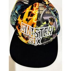 Marvel Men Hat OS Black Sinister Six Snapback Cap Villain Trucker baseball